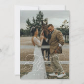 Elegante Script Typografie Vielen Dank Hochzeit Fo Dankeskarte (Vorderseite)