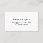Elegante Script Typografie, Wedding Gift Registry Begleitkarte (Rückseite)