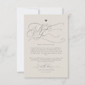 Elegante Script Typografy Sand Wedding Dankeskarte (Vorderseite)