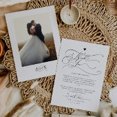 Elegante Script Typografy Wedding Dankeskarte