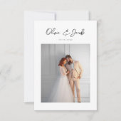 Elegante Script Typografy Wedding Dankeskarte (Vorderseite)