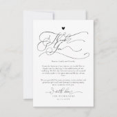 Elegante Script Typografy Wedding Dankeskarte (Vorderseite)
