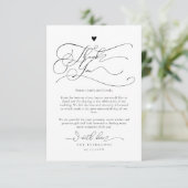 Elegante Script Typografy Wedding Dankeskarte (Stehend Vorderseite)