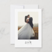 Elegante Script Typografy Wedding Dankeskarte (Rückseite)