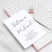 Elegante Script Typografy Wedding Einladung