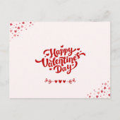 Elegante Script Valentine's Day Postcard Postkarte (Vorderseite)