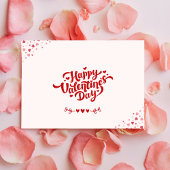 Elegante Script Valentine's Day Postcard Postkarte