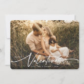 Elegante Script Valentinstag Flachbild-Fotokarte Feiertagskarte (Vorderseite)
