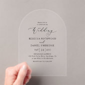 Elegante Script Wedding Acryleinladungen (Insitu (Handheld))