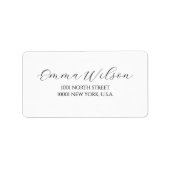 Elegante Script Wedding Address Labels Adressaufkleber (Vorne)