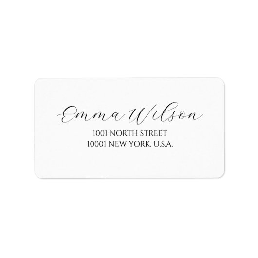 Elegante Script Wedding Address Labels Adressaufkleber (Vorne)