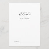 Elegante Script Wedding Advice Card Hinweiskarte (Vorderseite)