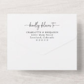 Elegante Script Wedding All In One Einladung (Rückseite)