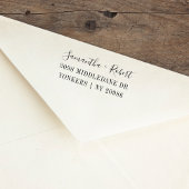 Elegante Script Wedding Couple Rücksendeadresse Permastempel