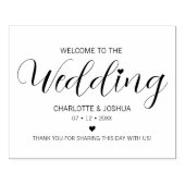 Elegante Script Wedding Custom Bag Gummistempel (Prägung)