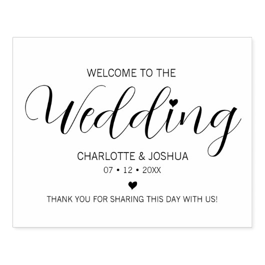 Elegante Script Wedding Custom Bag Gummistempel (Prägung)