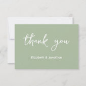 Elegante Script Wedding Dankeskarte (Vorderseite)