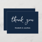 Elegante Script Wedding Dankeskarte (Vorne/Hinten)