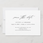 Elegante Script Wedding Foto Collage Save The Date (Rückseite)