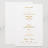 Elegante Script Wedding Information Card - Gold (Vorne/Hinten)