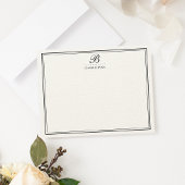 Elegante Script Wedding Monogram Stationery Cards Einladung