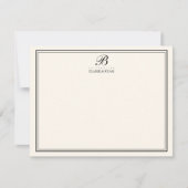 Elegante Script Wedding Monogram Stationery Cards Einladung (Vorderseite)