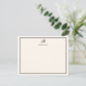Elegante Script Wedding Monogram Stationery Cards Einladung (Stehend Vorderseite)