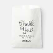 Elegante Script Wedding Monogram Vielen Dank Geschenktütchen (Vorderseite)