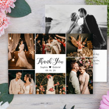 Elegante Script Wedding Multi Foto Collage