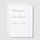 Elegante Script Wedding Pergament Einladungen (Versetzt)