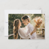 Elegante Script Wedding QR Code Foto RSVP Card Karte (Rückseite)