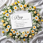 Elegante Script Wedding RSVP Card