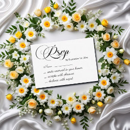 Elegante Script Wedding RSVP Card