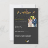 Elegante Script Wedding RSVP Card (Vorderseite)