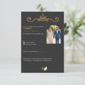 Elegante Script Wedding RSVP Card Karte (Stehend Vorderseite)