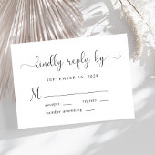 Elegante Script Wedding RSVP Karte
