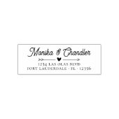 Elegante Script Wedding Rücksendeadresse Permastempel (Design)