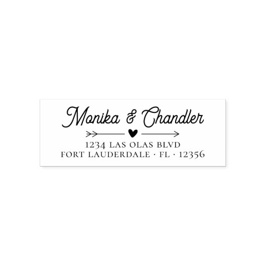 Elegante Script Wedding Rücksendeadresse Permastempel (Design)