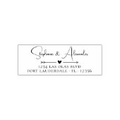Elegante Script Wedding Rücksendeadresse Permastempel (Design)