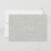 Elegante Script Wedding Simple Rsvp Card (Rückseite)