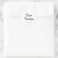 Elegante Script Wedding Sticker