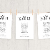 Elegante Script Wedding Tischnummer mit Namen