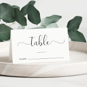 Elegante Script Wedding Tischnummer Platzkarte