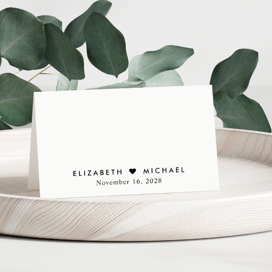 Elegante Script Wedding Tischnummer Platzkarte