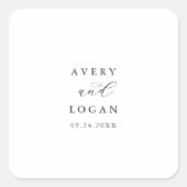 Elegante Script Wedding Umschlag Aufkleber (Vorderseite)