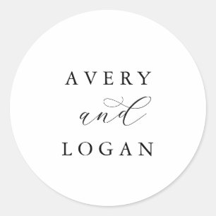 Elegante Script Wedding Umschlag Aufkleber