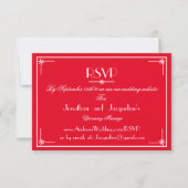 Elegante Script Wedding Website E-Mail RSVP Karte (Vorderseite)