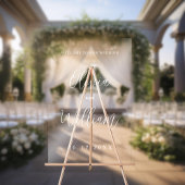 Elegante Script Wedding Welcome Transparent Acrylschild