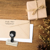 Elegante Script Weddings Verlobung Rücksendeadress Gummistempel