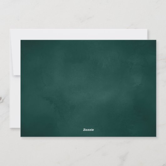 Elegante Script Weihnachten Botanisch 2 Foto Grün (Rückseite)